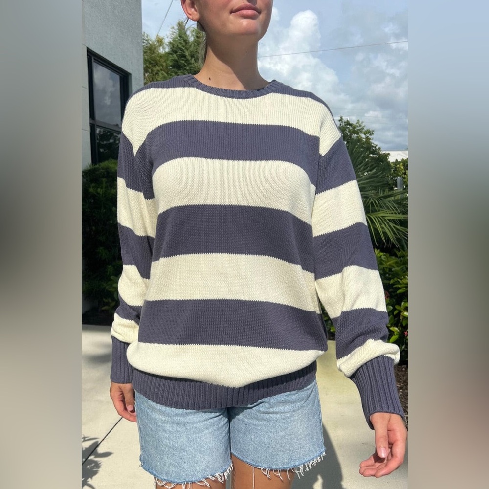 Brandy Melville Brianna Cotton Thick Stripe Sweater